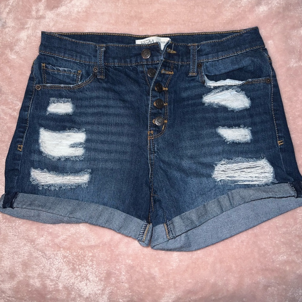 High-waisted Denim Jean Shorts